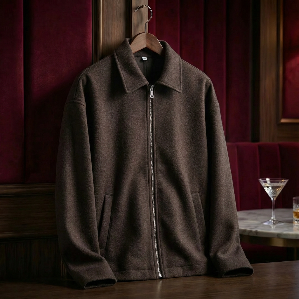 Jamie | Brushed Texture Jacket with Pointed Collar