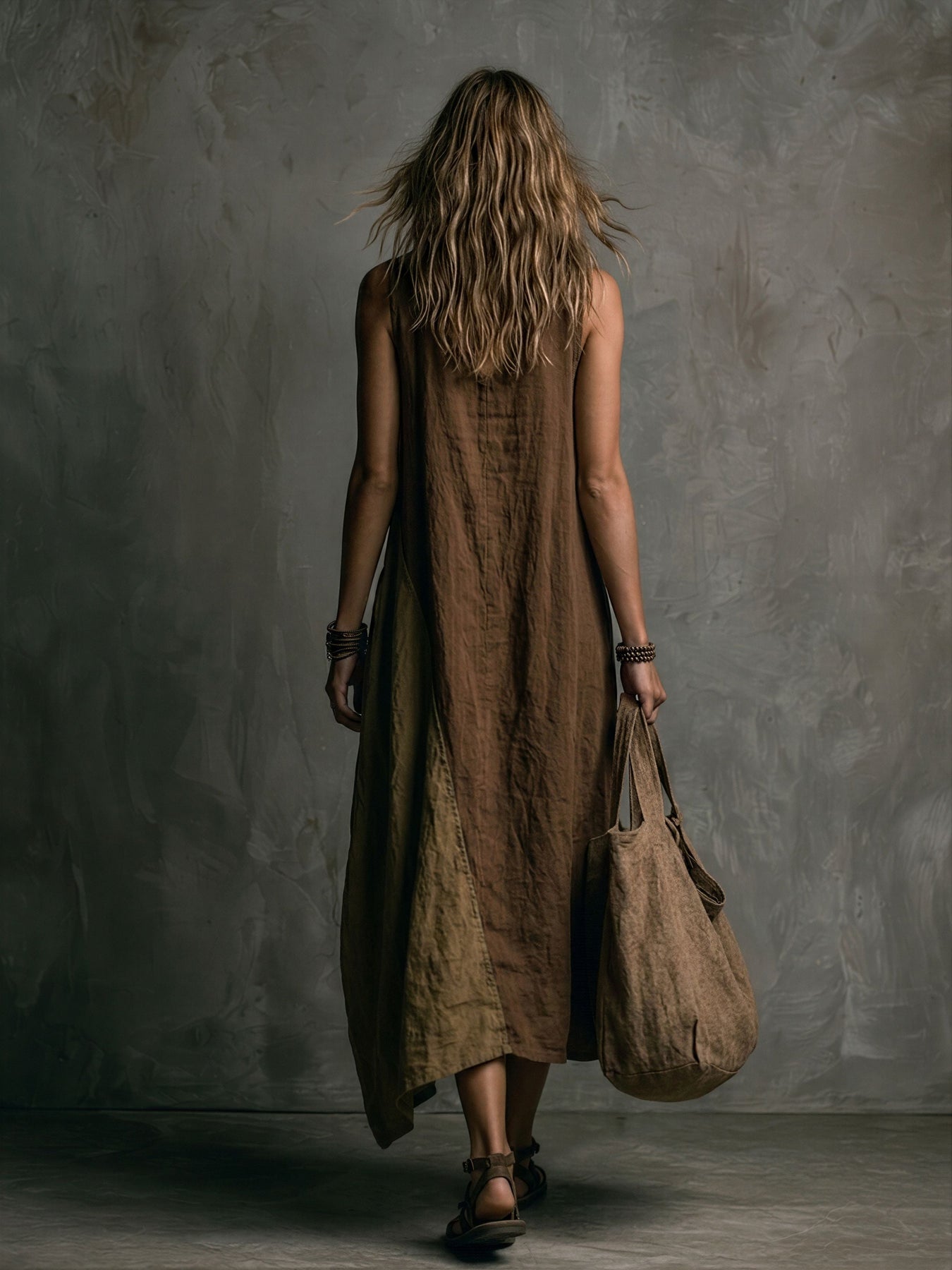 Tylissa | Sleeveless V-Neck Asymmetrical Maxi Dress