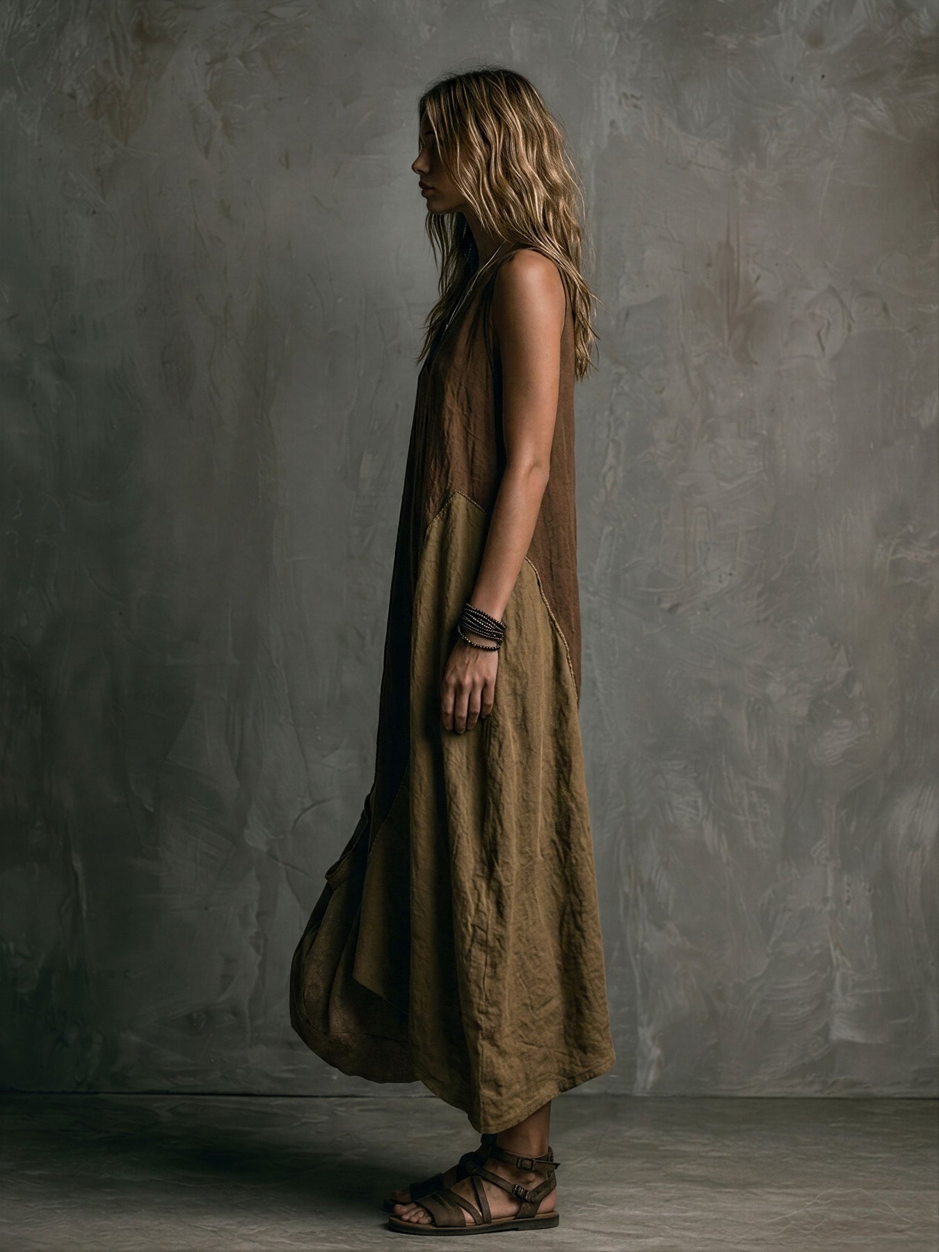 Tylissa | Sleeveless V-Neck Asymmetrical Maxi Dress