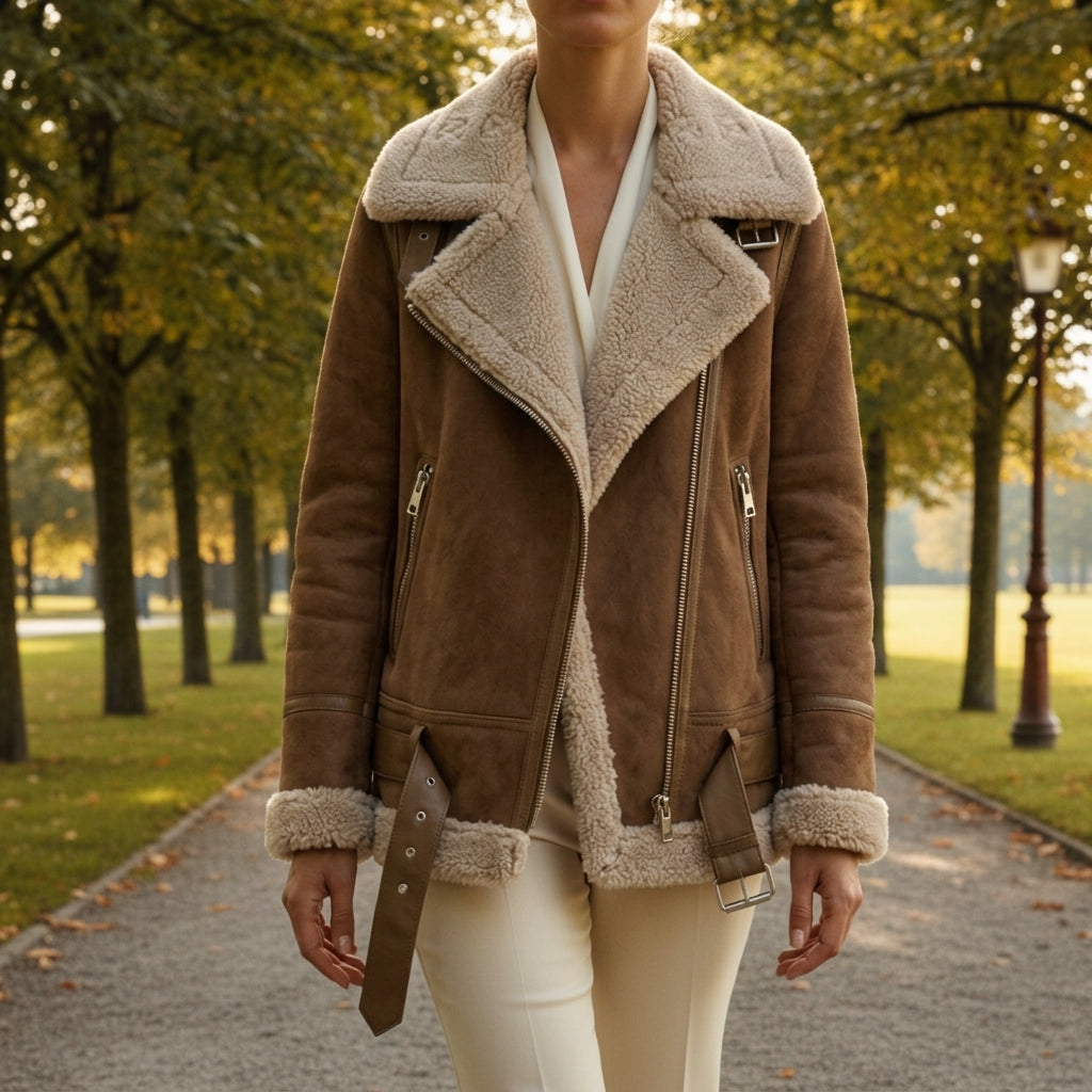 Emil | Aviator Style Jacket with Plush Lapels