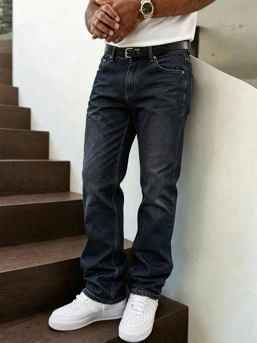 Nicholas | Straight-Leg Jeans with Faded Wash