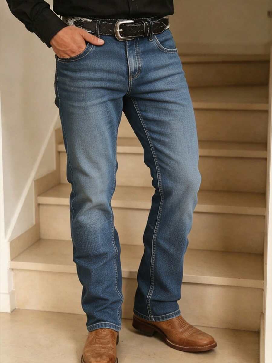 Nicholas | Straight-Leg Jeans with Faded Wash