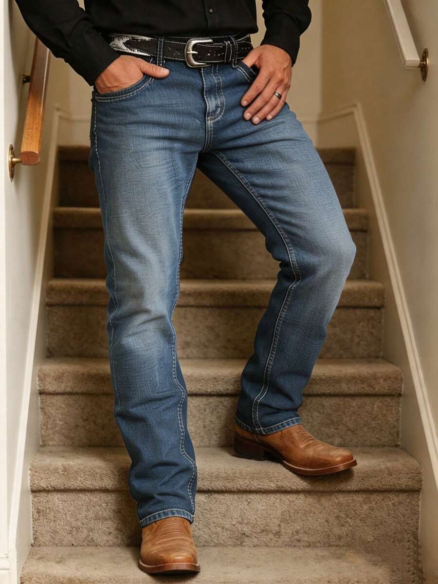 Nicholas | Straight-Leg Jeans with Faded Wash