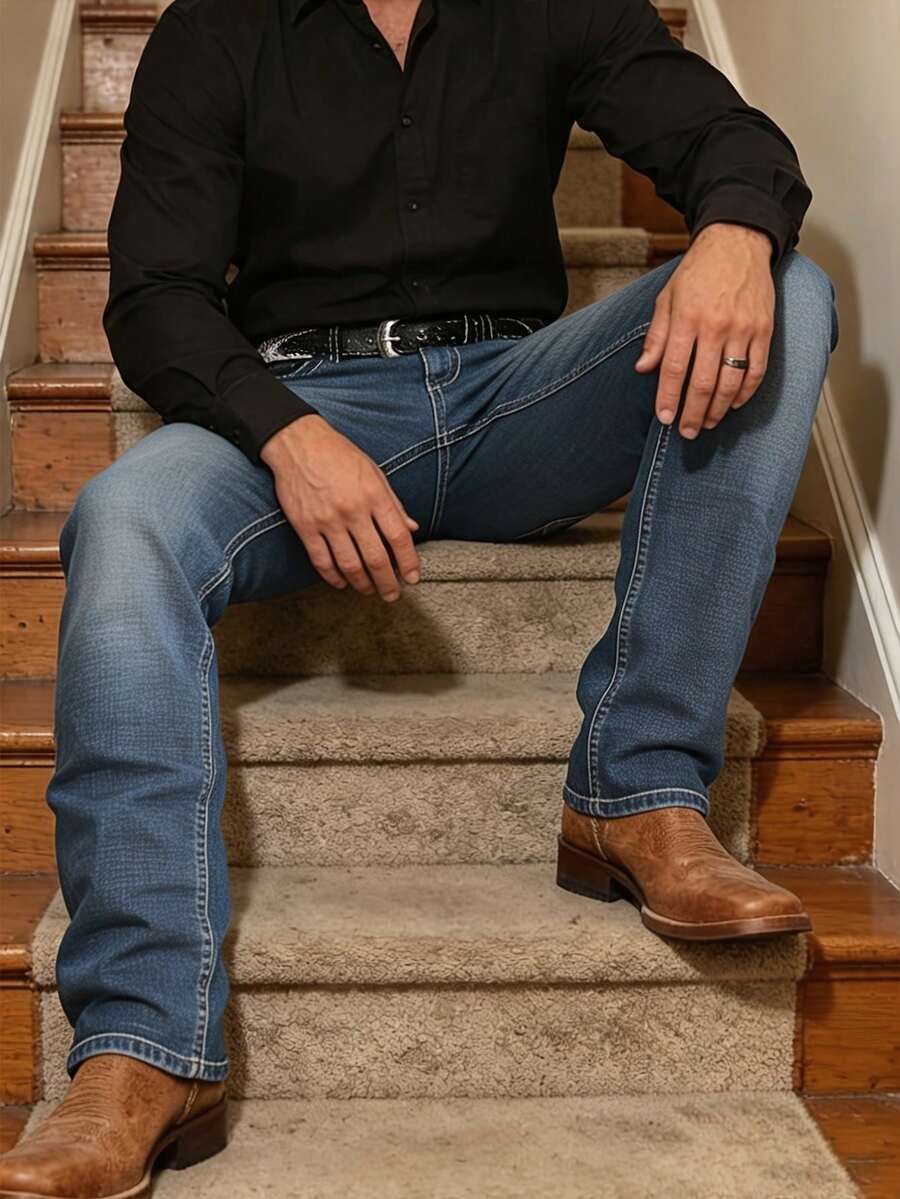 Nicholas | Straight-Leg Jeans with Faded Wash