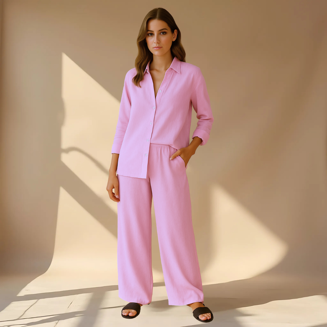 Ashleigh | Wide Leg Shirt and Trousers Co-Ord Set