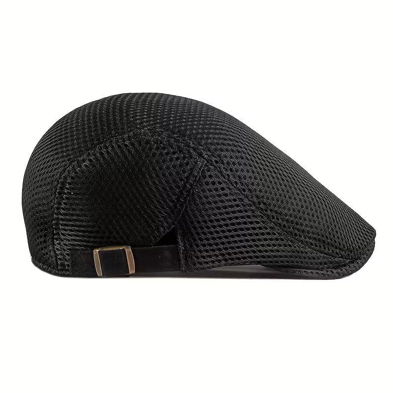 Rojer - Mesh Flat Cap Adjustable Buckle Hat