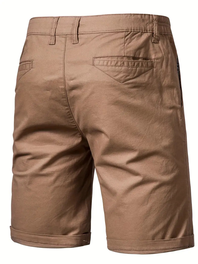 Baird - Casual Elastic Waist Pocket Shorts
