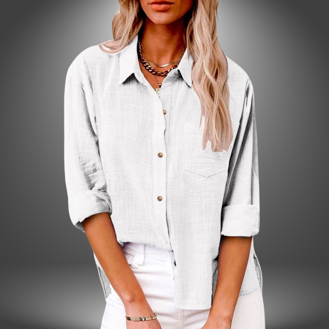 Evelia -Elegance Linen Blouse