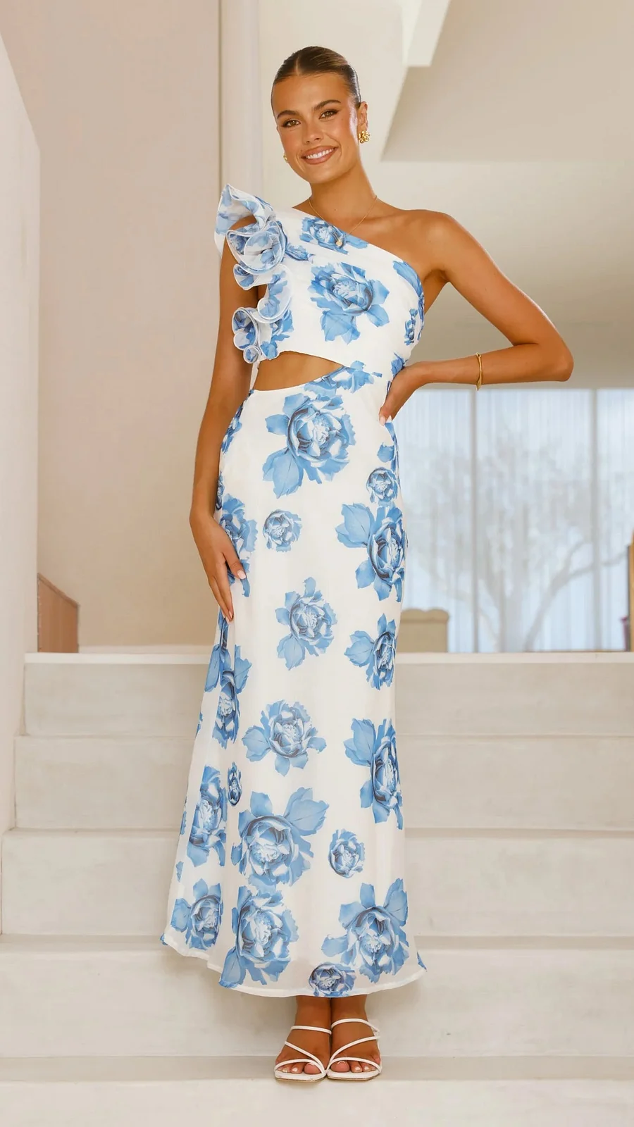 Dorothy | Floral One Shoulder Maxi Dress