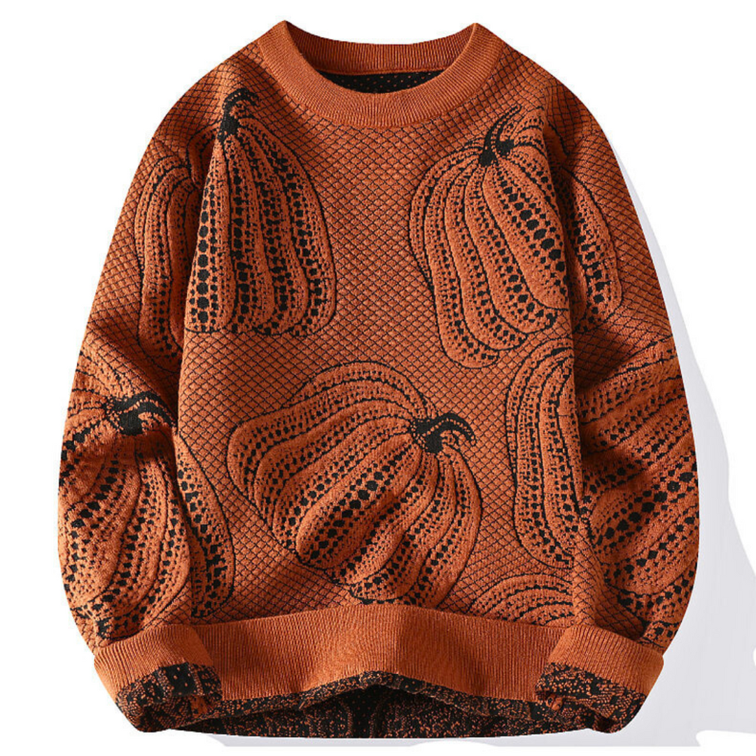 Rinaldo | Sweater with Pumpkin Print Crew Neck
