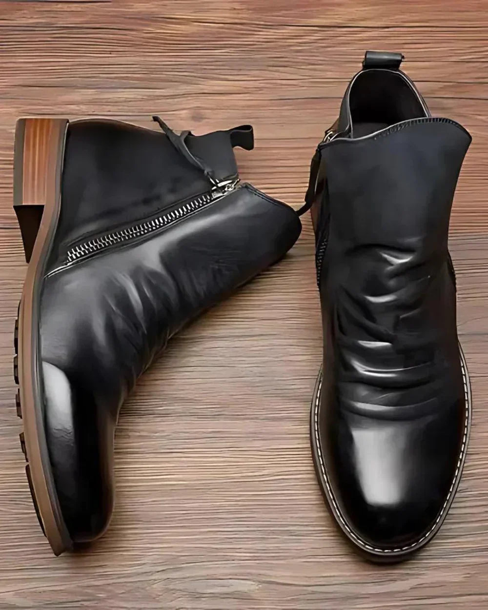 Benes | Ankle Boots with Side Zip Closure