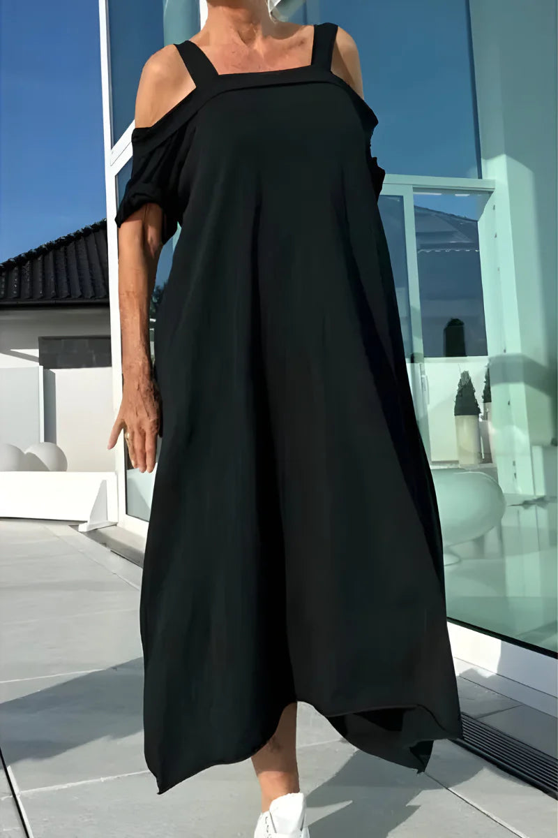 Vathsala | Cold Shoulder Loose Maxi Dress
