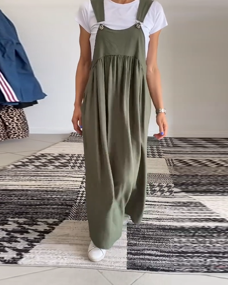 Marleen | Strappy Maxi Dress with Gathered Loose Fit