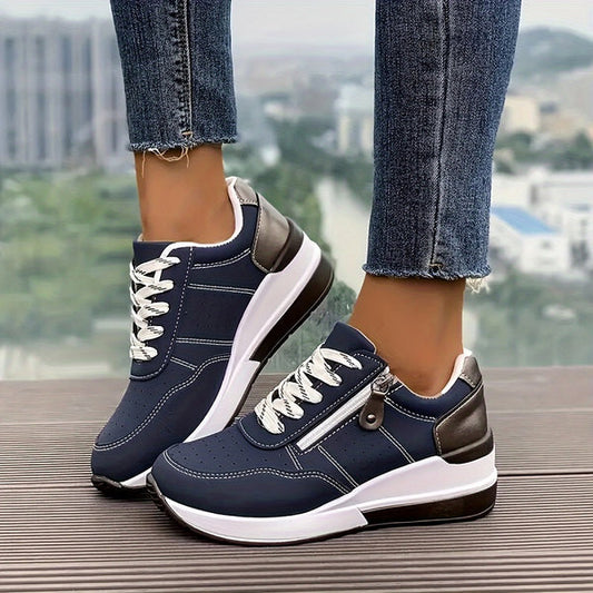 Rejean - Lace Up Wedge Sole Trainers