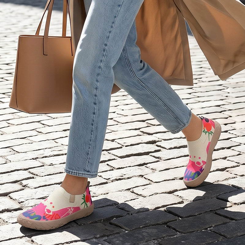 Farhia | Floral Print Slip On Casual Shoes