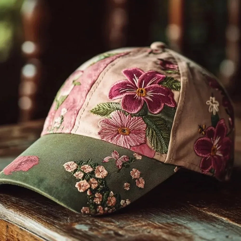 Virinia | Floral Embroidered Womens Baseball Cap