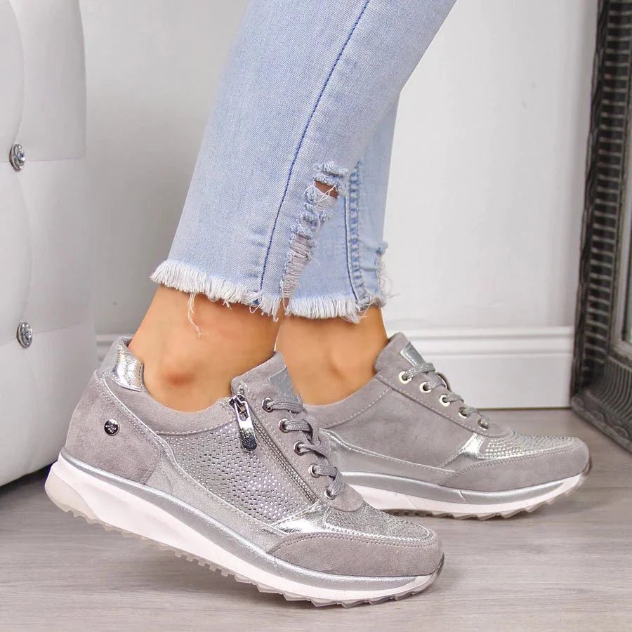 Gertie | Low Top Sneakers with Side Zippers