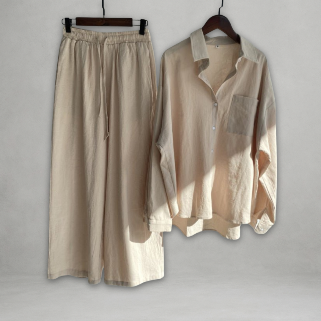 Ottavia | Two Piece Long Sleeve Shirt Set