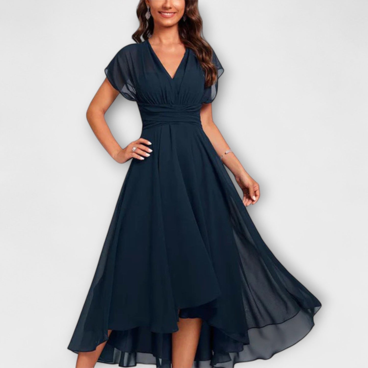 Catalina | Wedding Guest Chiffon Midi Dress