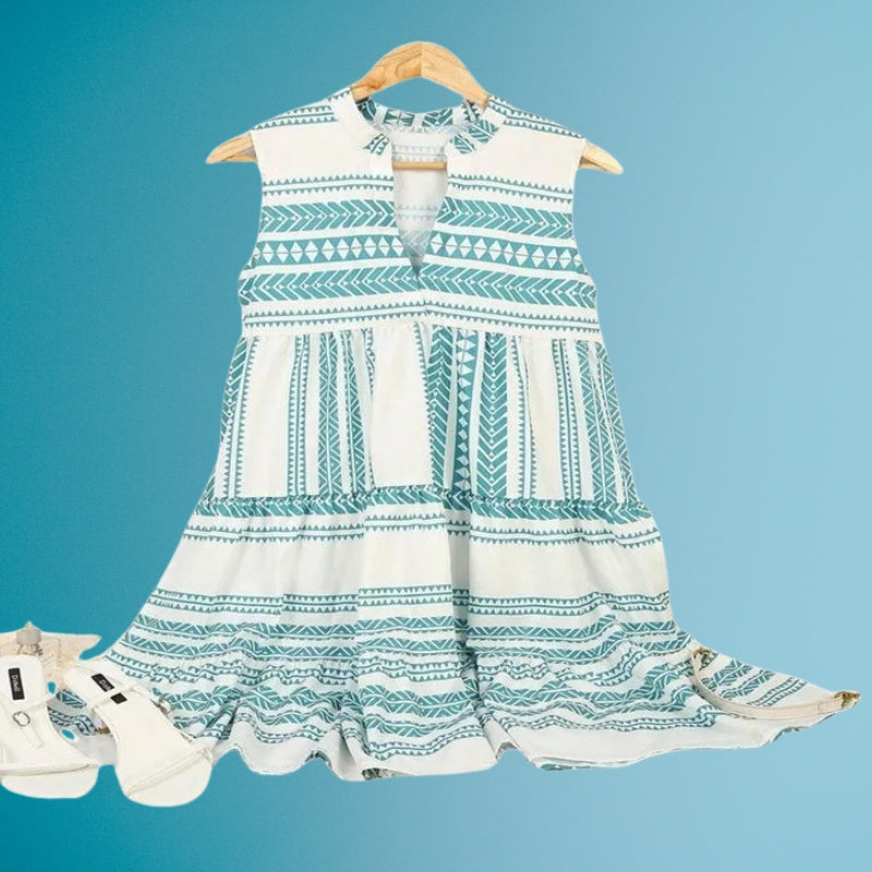 Lylah | Sleeveless Printed Summer Midi Dress