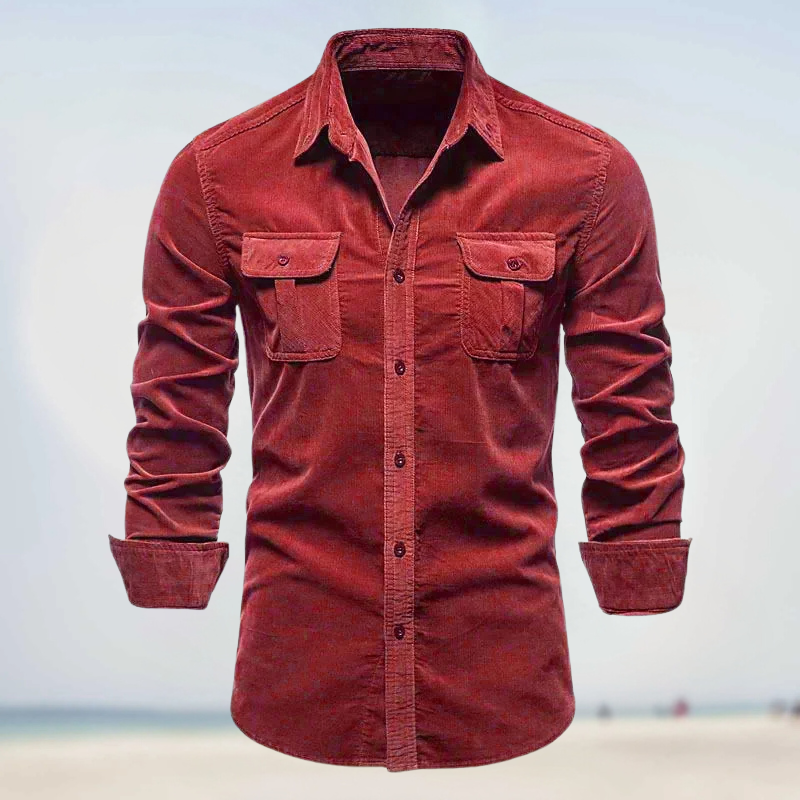 Folko - Corduroy Button Up Utility Overshirt