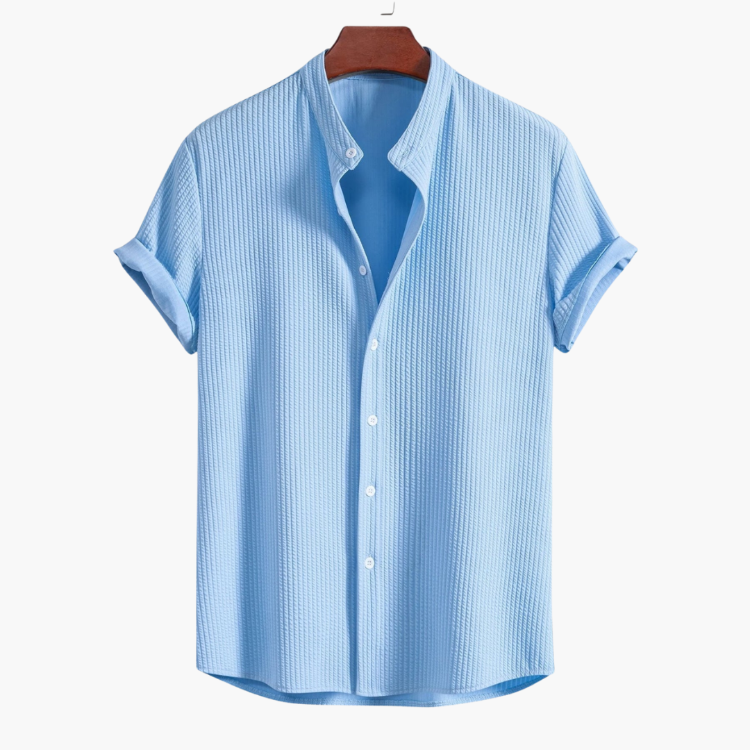 Geoffrey | Shirt with Textured Short Sleeves