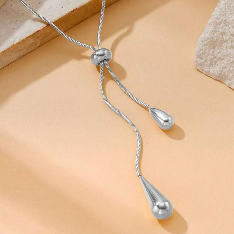 Sillyna | Necklace with Adjustable Teardrop Drop Pendants