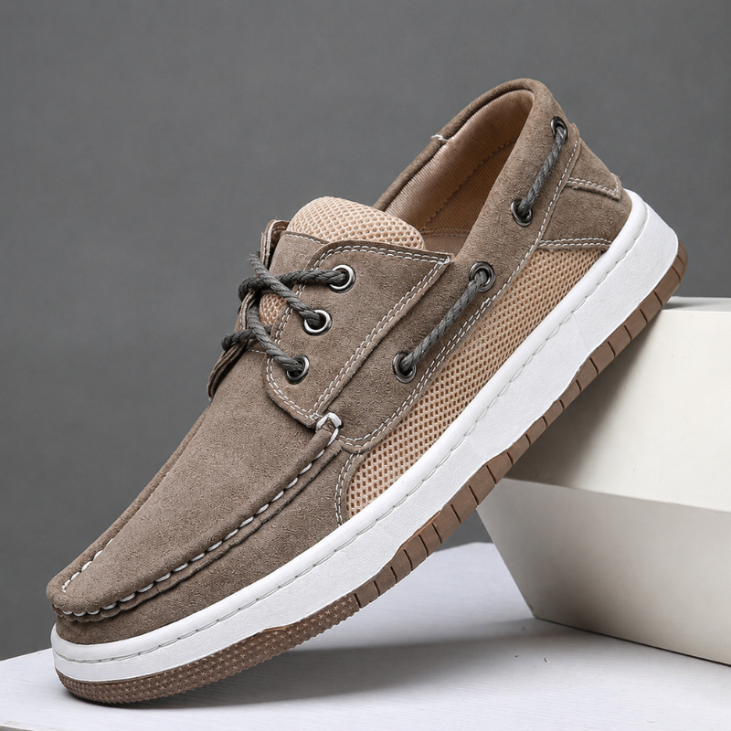 Fazil | Casual Lace-Up Mesh Panel Shoes