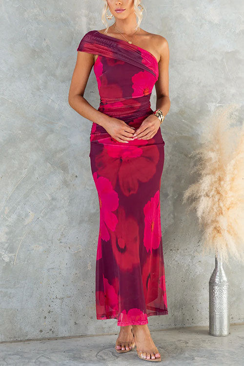 Lindsey | Maxi Dress Floral V Neck Long Sleeve