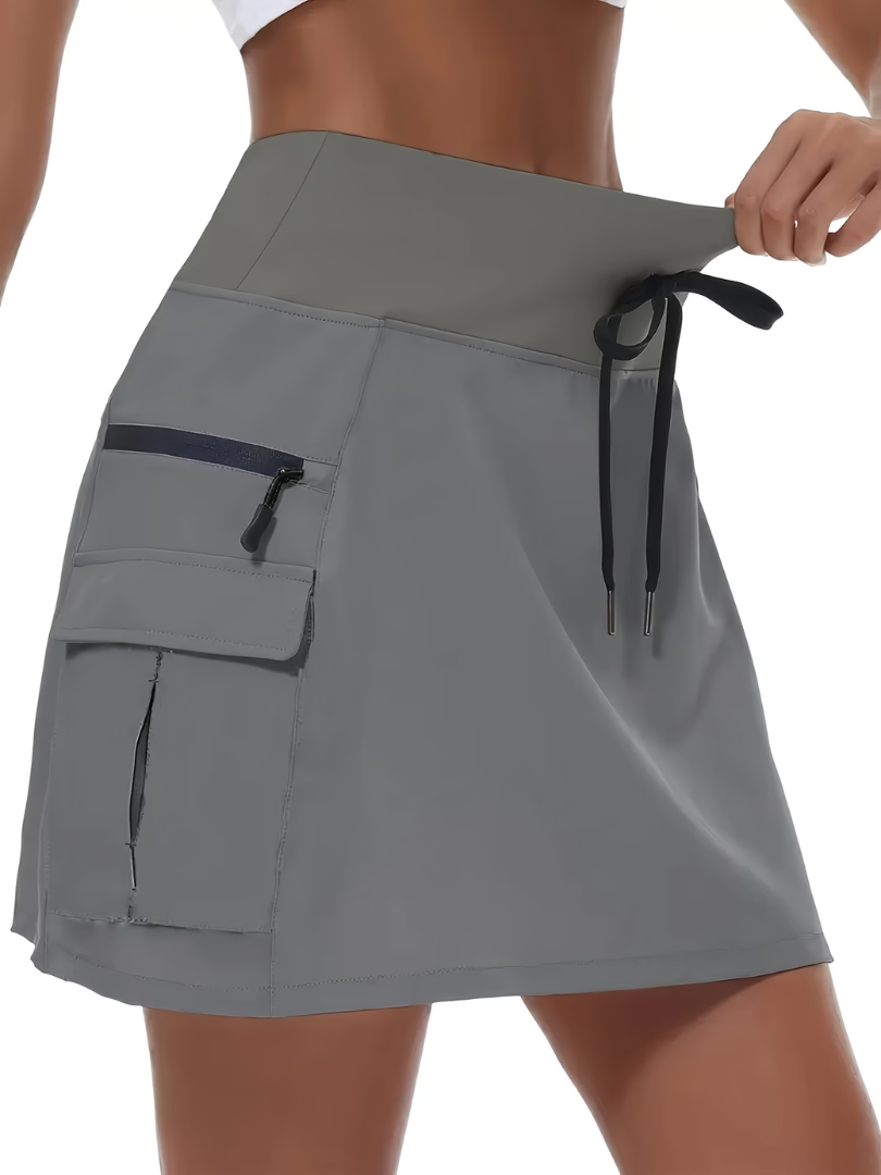 Rianna | Cargo Skort With Drawstring Waist