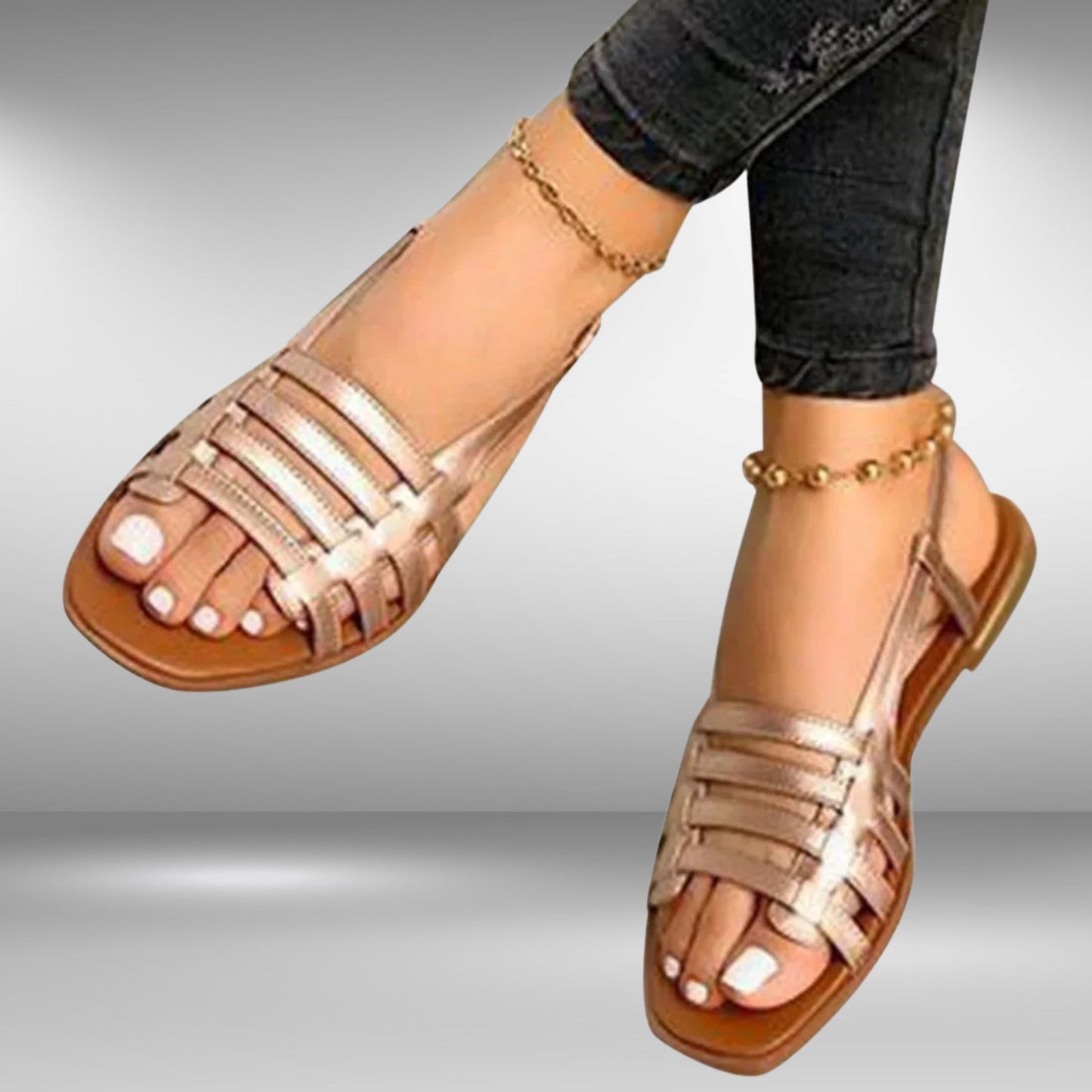 Mindy | Roman Sandals With Strappy Open Toe