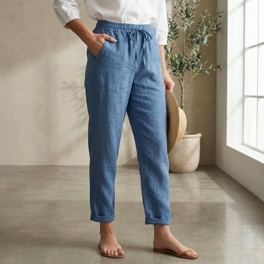 Marina - Drawstring Linen Pants