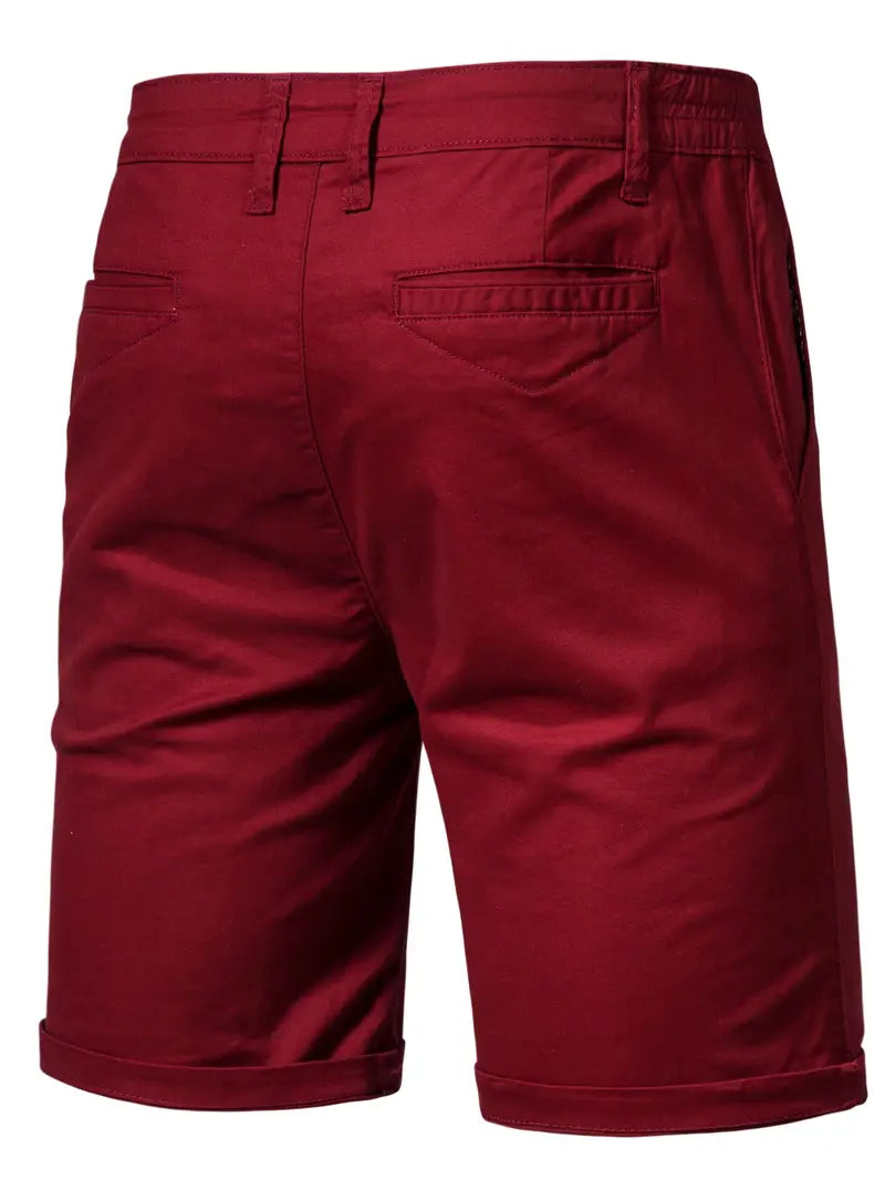 Baird - Casual Elastic Waist Pocket Shorts