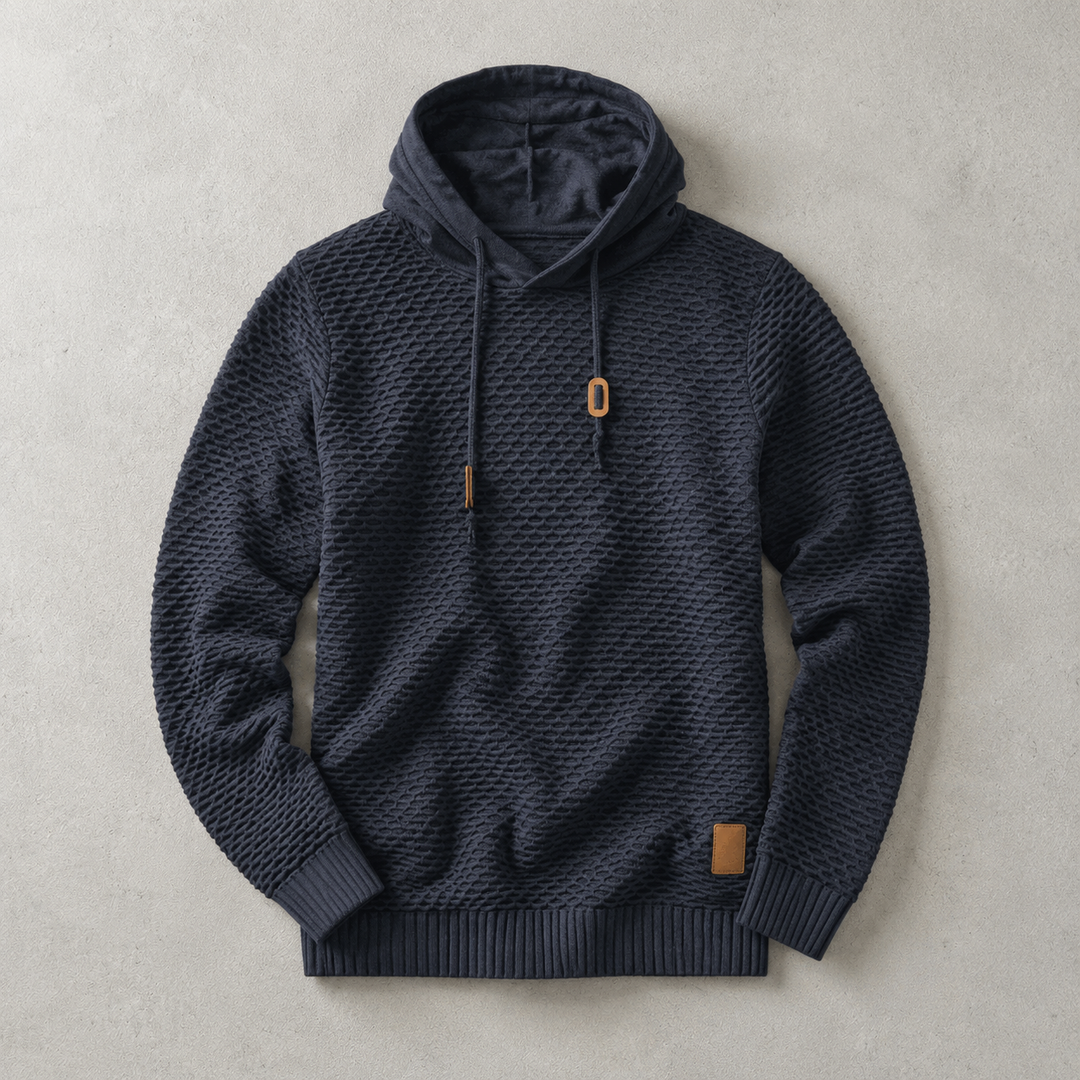 Johannes | Hoodie with Textured Knit and Drawstring