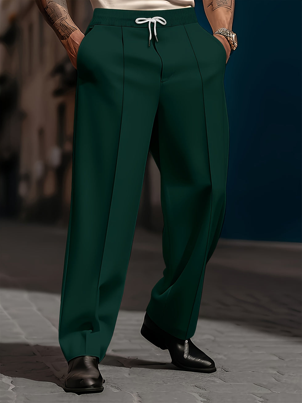 Raimi | Trousers Drawstring Waist Wide Leg Fit
