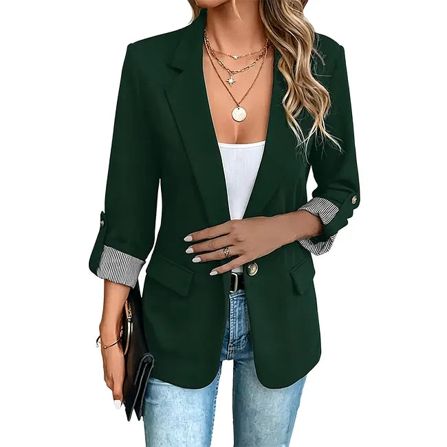 Rigieta | Blazer With Rolled Sleeves and Lapels