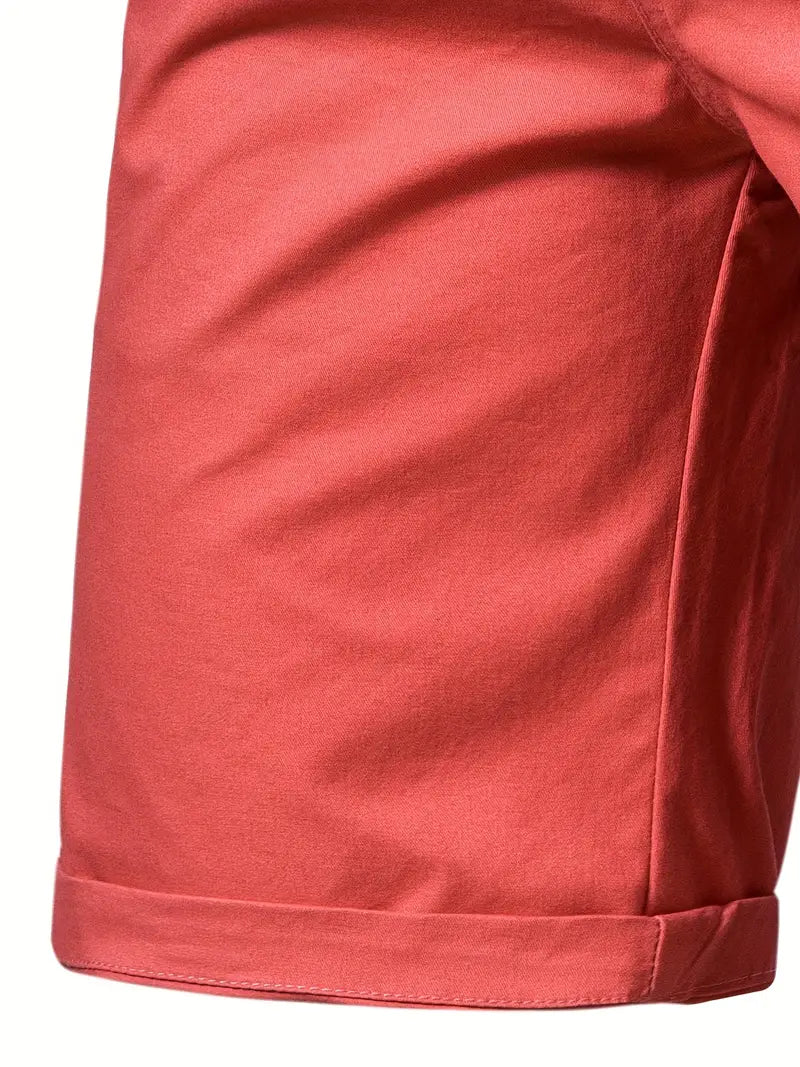 Baird - Casual Elastic Waist Pocket Shorts