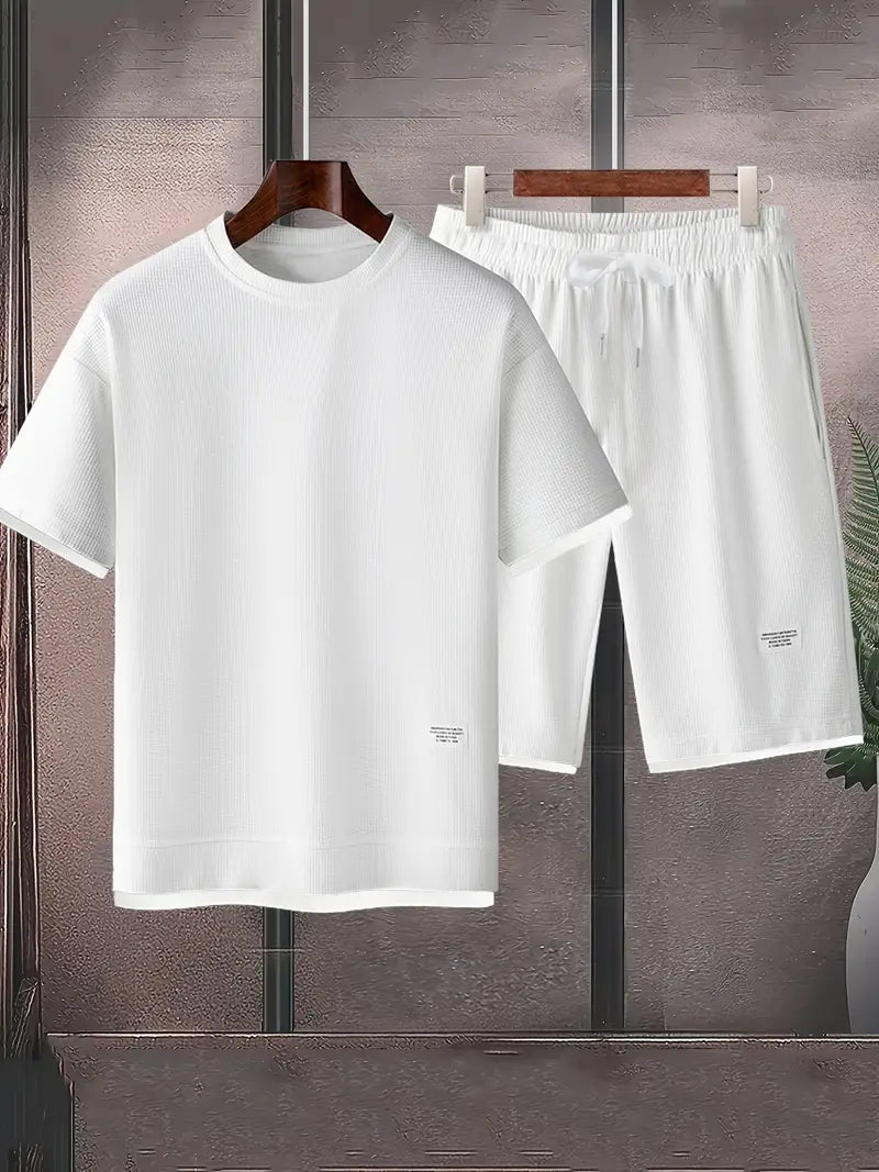 Freire | Waffle Knit T-Shirt Short Co-ord Set