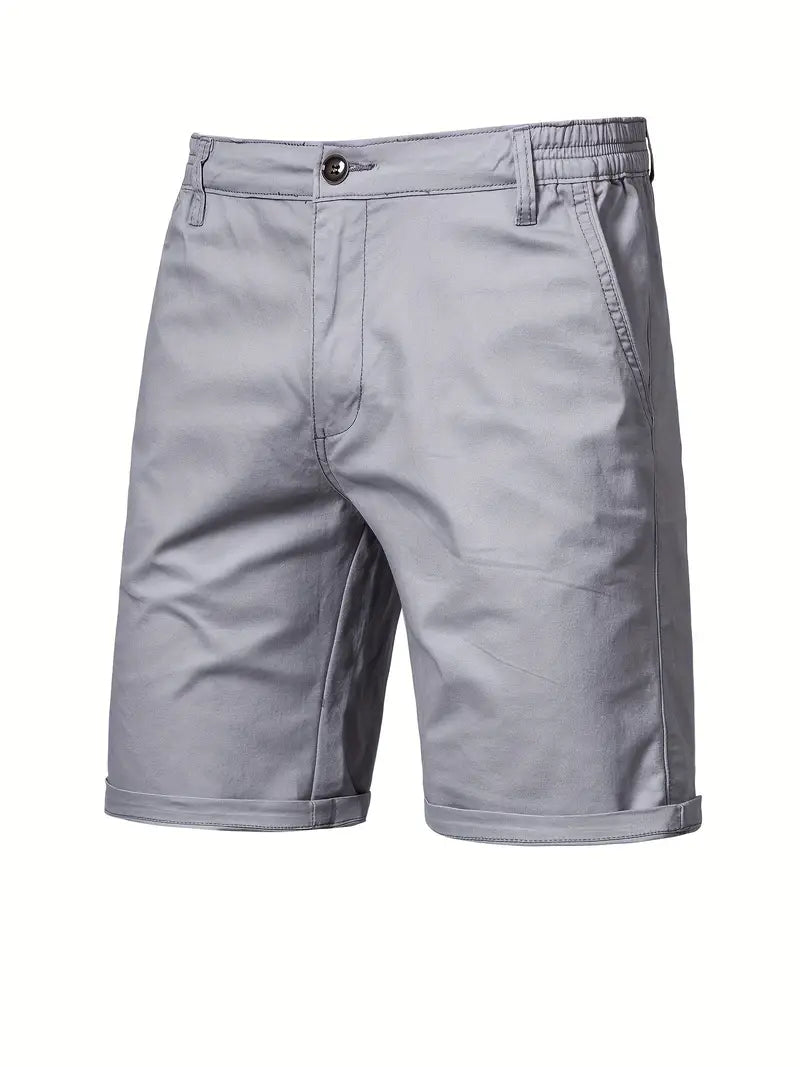 Baird - Casual Elastic Waist Pocket Shorts