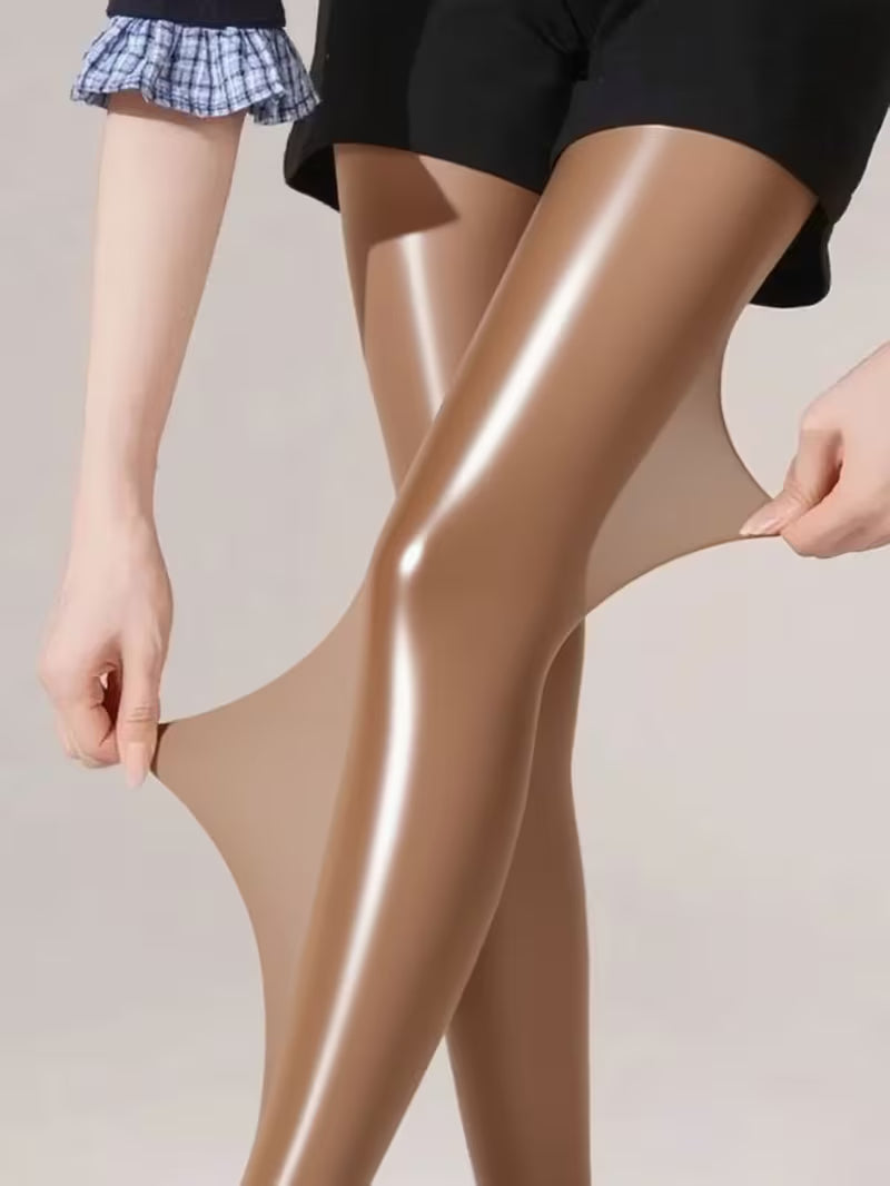 Bekah | Footed Tights with High-Shine Stretch Finish