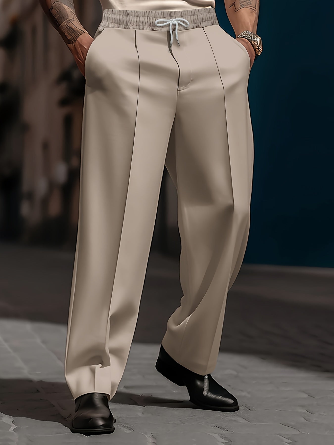 Raimi | Trousers Drawstring Waist Wide Leg Fit