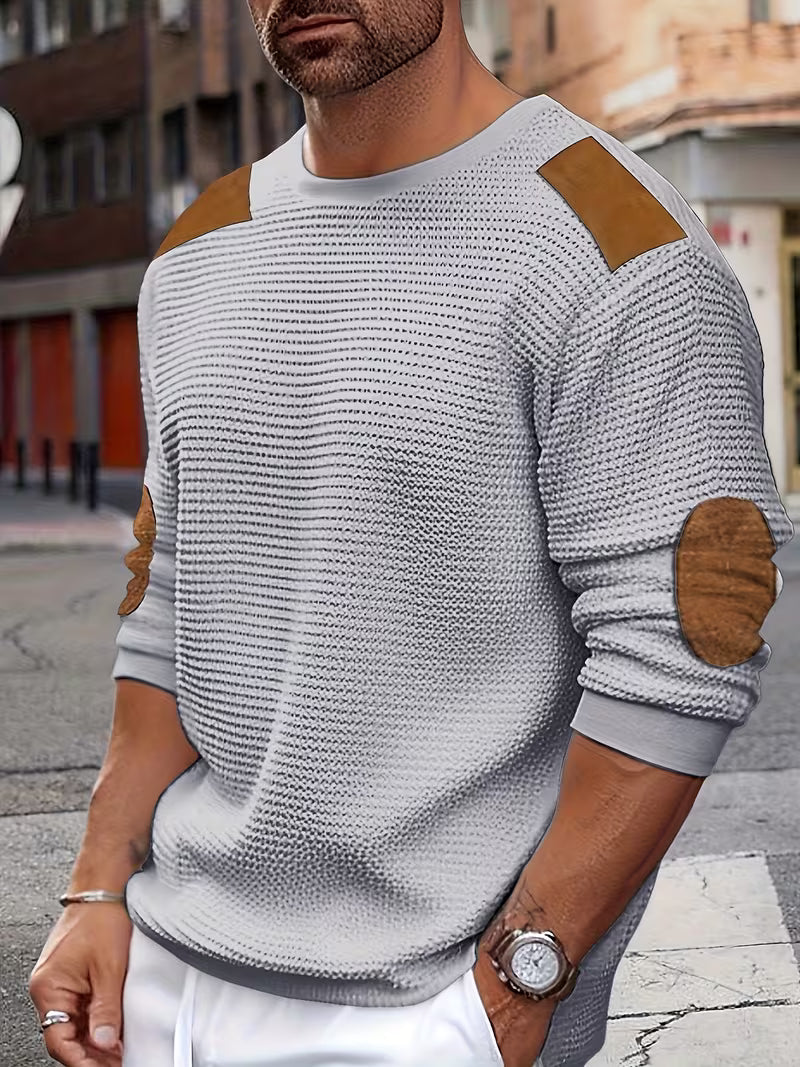Apexcore | Waffle Knit Sweatshirt with Contrast Panels