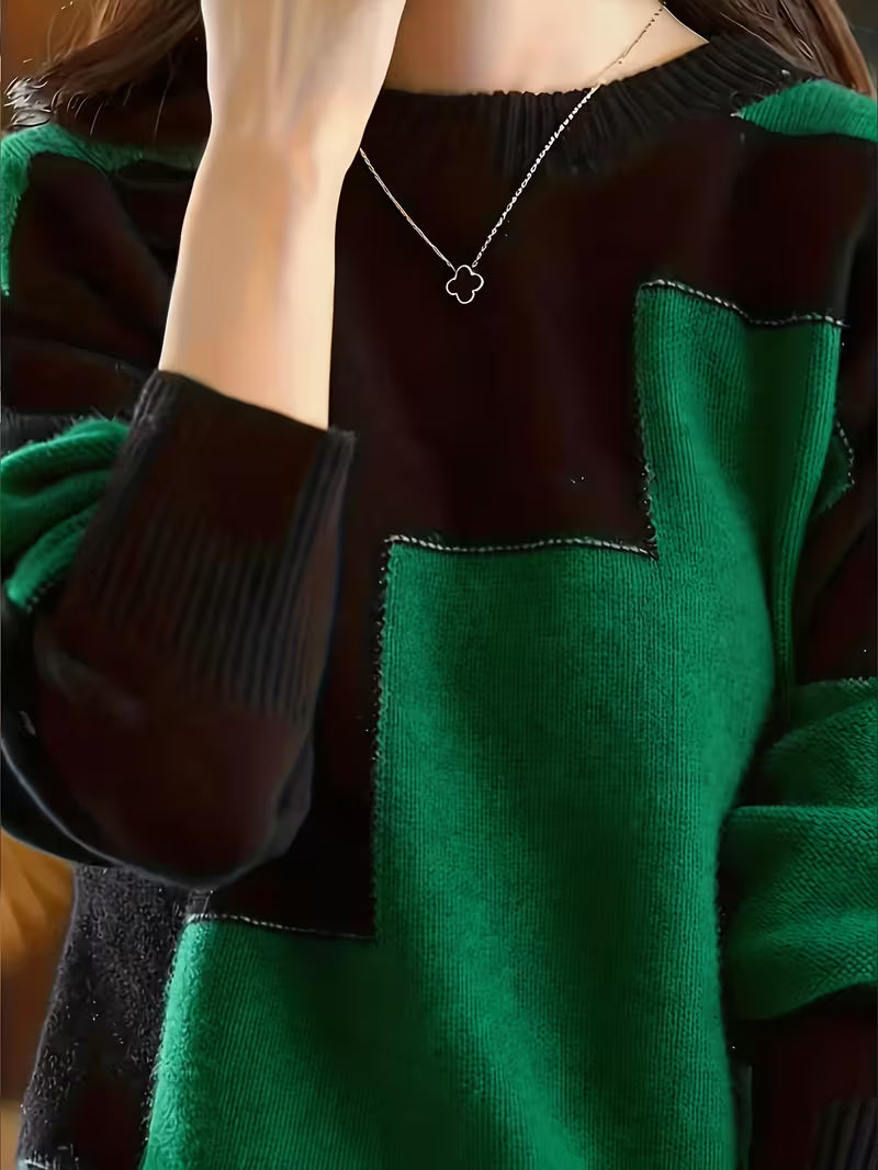 Marvelle | Colour Block Long Sleeve Jumper