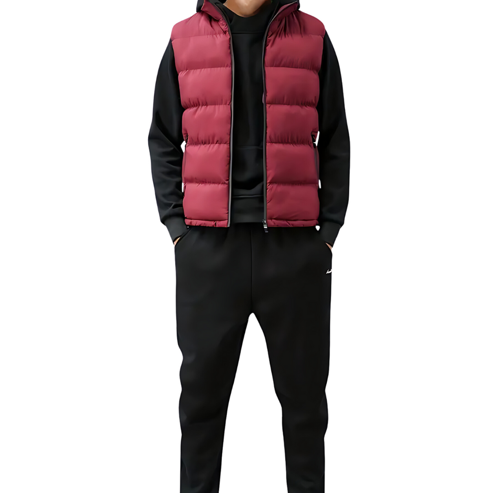Karner | Quilted Sleeveless Vest with Stand Collar