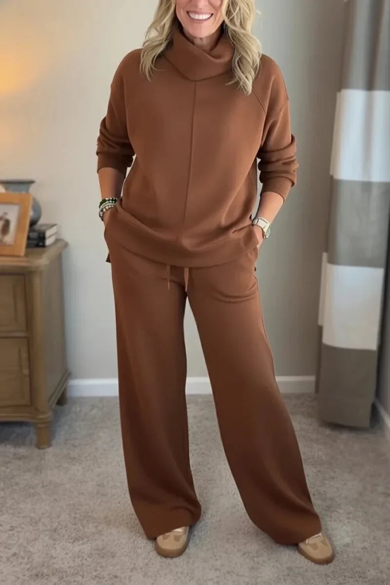 Yardenah | Two Piece Cowl Neck Wide Leg Set