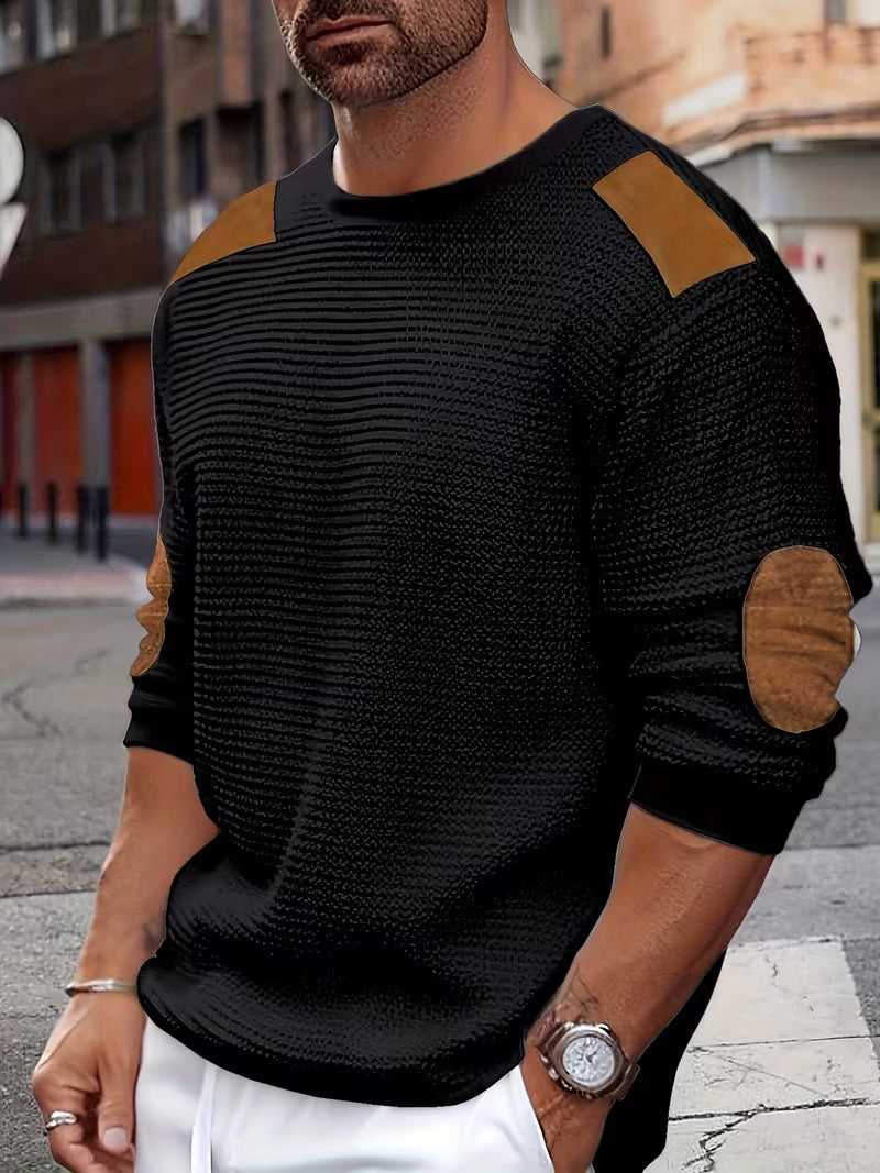 Apexcore | Waffle Knit Sweatshirt with Contrast Panels