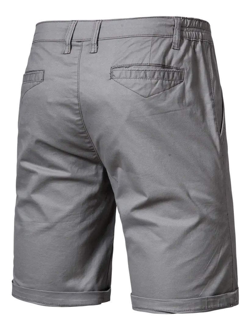 Baird - Casual Elastic Waist Pocket Shorts