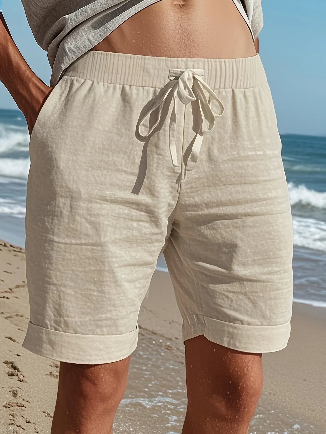 Callan | Drawstring Casual Knee-Length Shorts