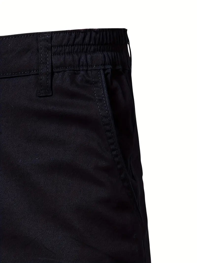 Baird - Casual Elastic Waist Pocket Shorts
