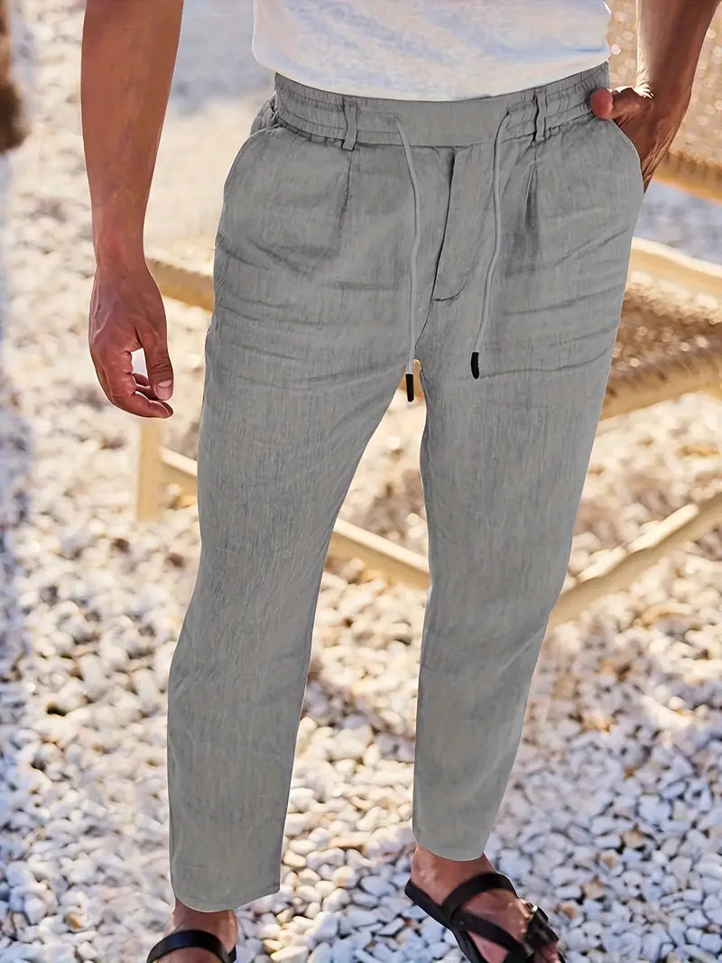 Nichols | Mens Linen Summer Trousers